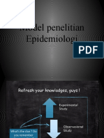 Model Penelitian Epidemiologi