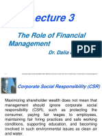 The Role of Financial Management: Dr. Dalia Reda
