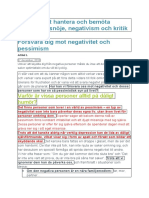 Försvara Dig Mot Negativitet Och Pessimism