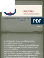 Financial Performance of Kotak Mahindra Group: by M.Nikhilesh 1091032
