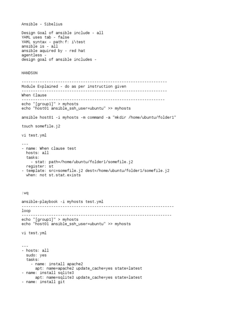 Ansible Sibelius | PDF | System Software | Free Software Projects