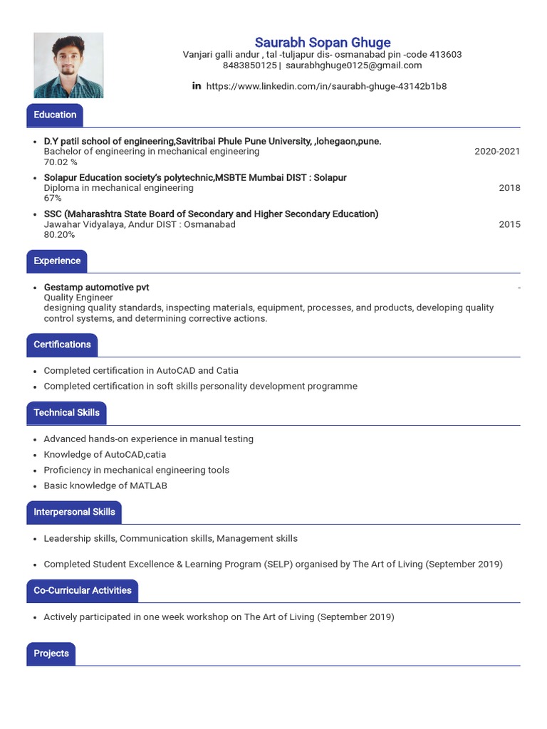 Saurabh Sopan Ghuge Vanjari Galli Andur, Tal Tuljapur DisOsmanabad