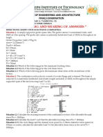 "No Copying and Sharing of Answers ": Finals Examination