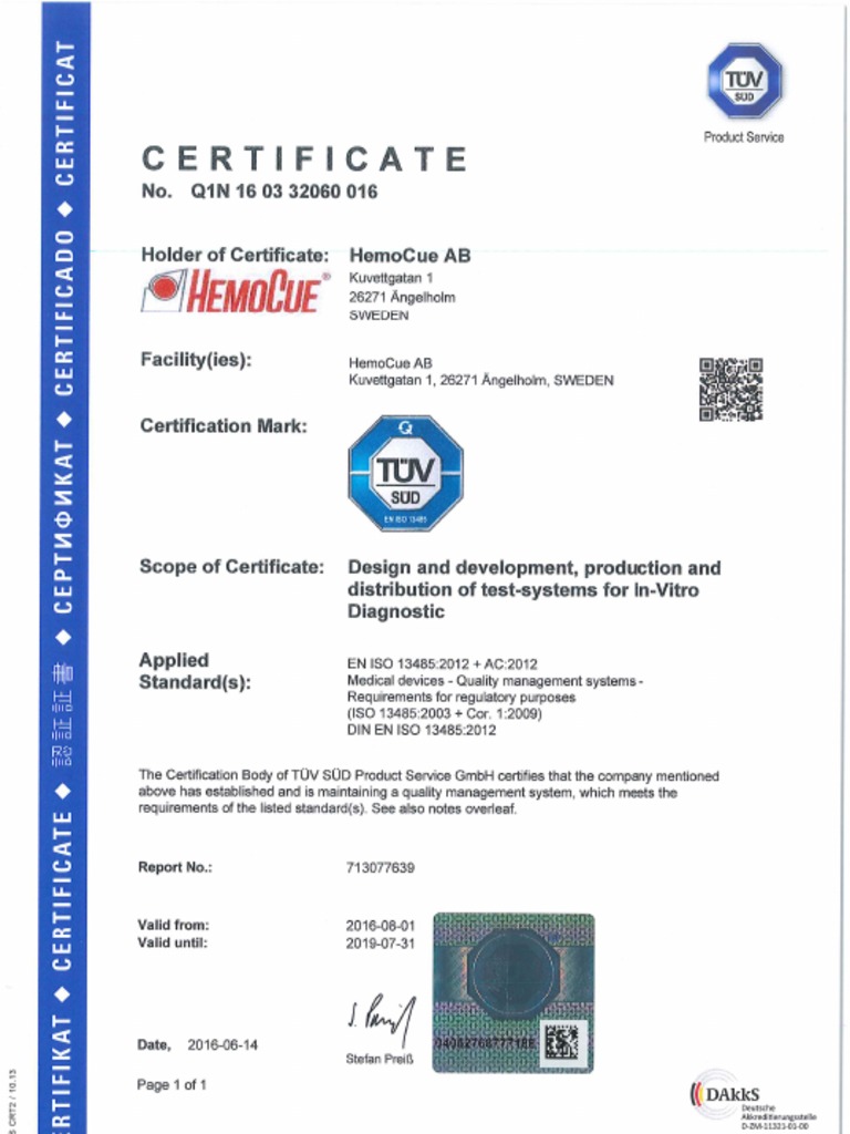 ISO 13485 Certificate | PDF