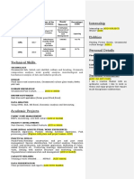 B.F.Sc. SoF CV Template