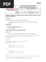 Clo 2P: Politeknik Sultan Idris Shah Jabatan Kejuruteraan Elektrik Dec20012 - Programming Fundamentals