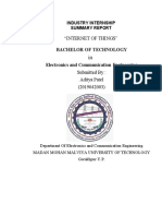 "Internet of Things" Bachelor of Technology Electronics and Communication Engineering Submitted By: Aditya Patel (2019042003)