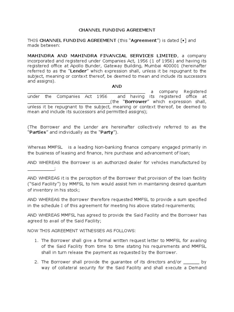 Channel Funding Agreement | PDF | Arbitral Tribunal | Arbitration