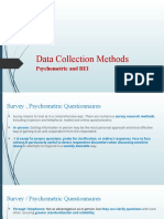 Data Collection Methods - Psychometric BEI