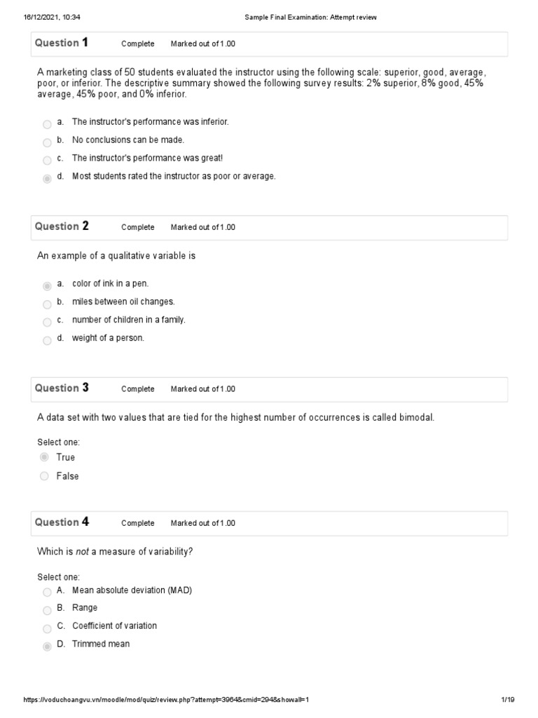 Marketing Class Exam Review Questions | PDF | Statistical Hypothesis ...
