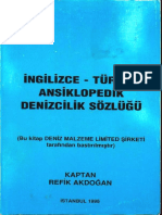 İngilizce-Turkce DENİZCİLİK Sozlugu Refik AKDOGAN 1996