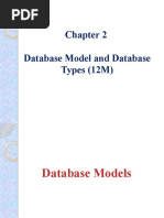 Database Model and Database Types (12M)