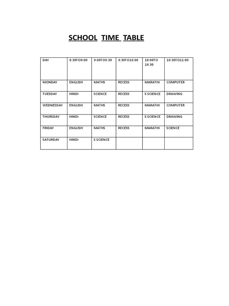 school-time-table-pdf