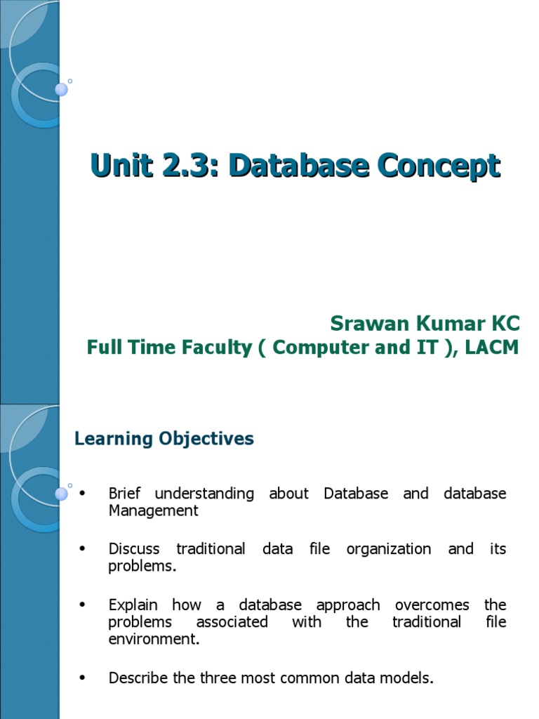 Understanding Database Concepts and Models | PDF | Databases ...