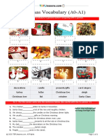 Christmas Vocabulary: Ex 1: Match The Vocabulary To Pictures Before Comparing With A Partner