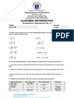 Business Mathematics: Department of Education