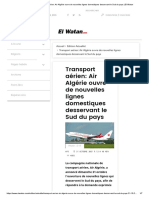 Transport Aérien: Air Algérie Ouvre de Nouvelles Lignes Domestiques Desservant Le Sud Du Pays
