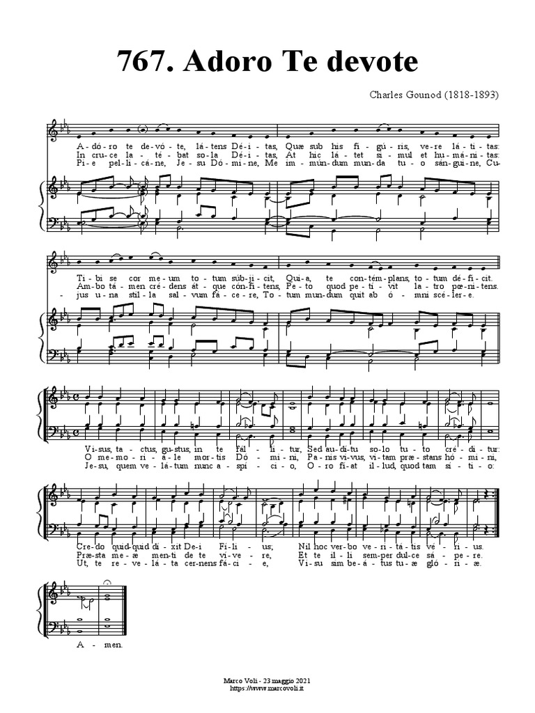 Adoro Te Devote Gounod PDF