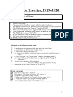 The Peace Treaties, 1919-1920: in This Module You Will Learn