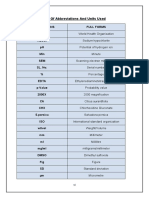 List of Abbreviations and Units Used