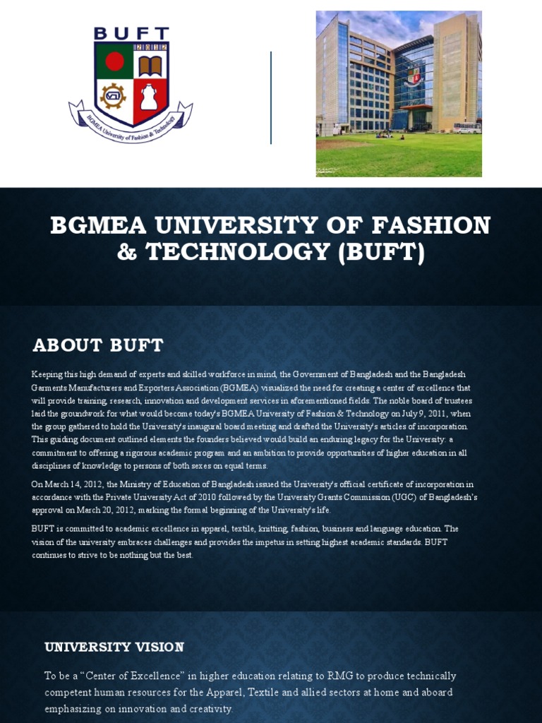 BGMEA University Overview and Programs | PDF | University | Economies