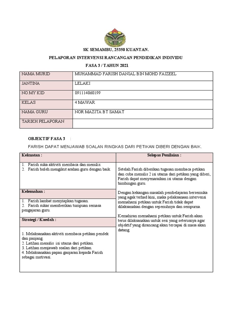 Laporan Rpi Sidang 3 2021 | PDF