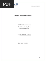 Second Language Acquisition: Assignment - FP003 SLA