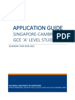 Application Guide: Singapore-Cambridge Gce A' Level Students