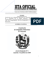 Constitucion y Enmieda 2009, Version Lectura