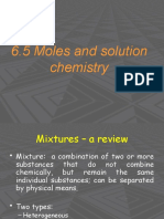 Molarity and Solution Chemistry