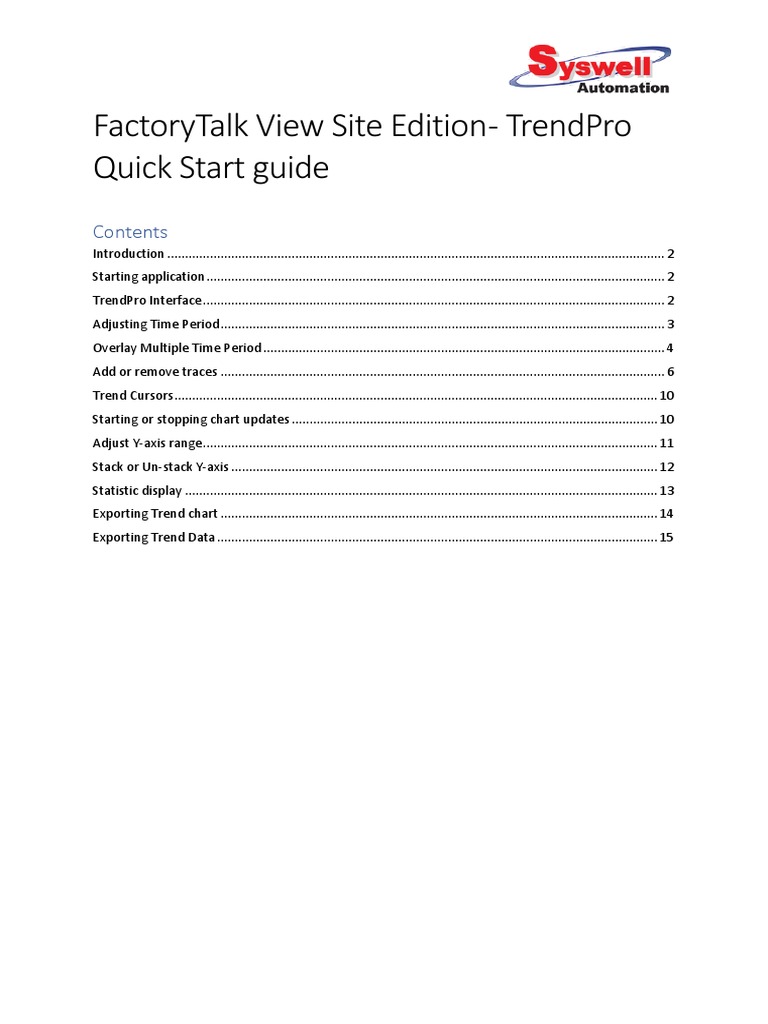 TrendPro Quick Start Guide | PDF | Tag (Metadata) | Graphical User ...