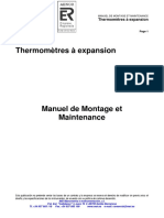 Manuel de Montage Et Maintenance Thermometres A Expansion