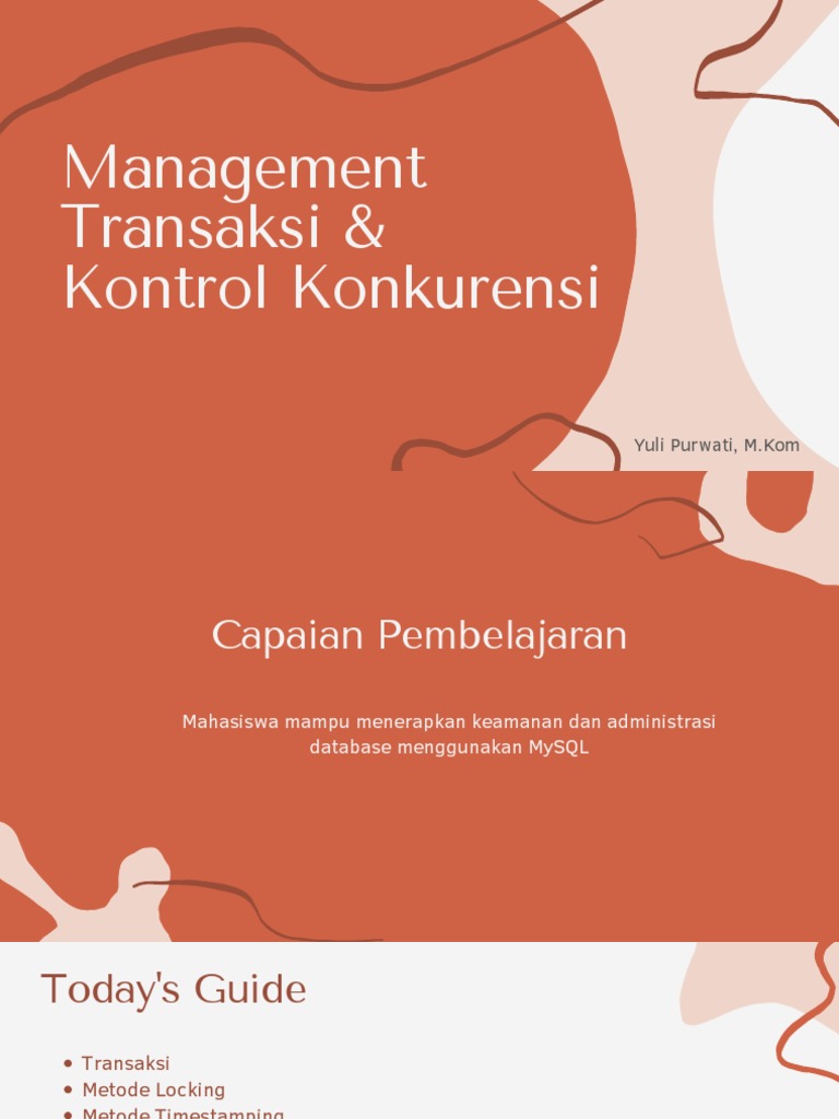 Kontrol Konkurensi dan Metode Locking | PDF