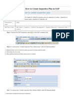 SAP QM - How To Create Inspection Plan in SAP