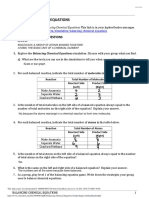 Balancing Chemical Equations: Critical Thinking Questions