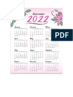 Calendario Floral 2022