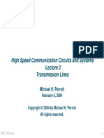 High Speed Communication Circuits and Systems Transmission Lines