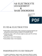 Fluid & Electrolyte Management & Acid Base Disorders: Alice Augustin Amina S Anagha P R
