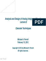 Analysis and Design of Analog Integrated Circuits Cascode Techniques