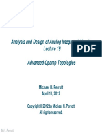 Analysis and Design of Analog Integrated Circuits Advanced Opamp Topologies