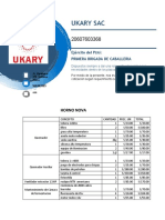 UKARY SAC cotización para hornos, amasadoras y ambientes para panadería