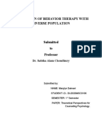 Application of Behavior Therapy With Diverse Population