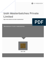 Sidh Masterbatches Private Limited: Manufacturer of Color Masterbatches