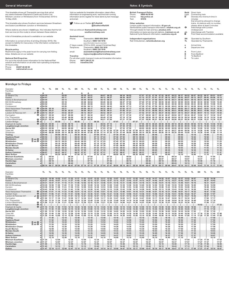 Mondays To Fridays: (Your Information May Be Recorded) | PDF | Rail ...