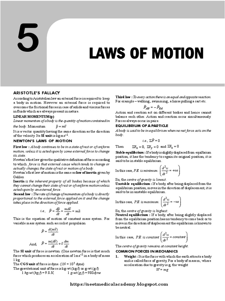 Newton's Laws & Motion Concepts | PDF | Force | Tension (Physics)