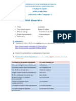 Sintaxis y actividades de lenguaje