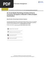 Do Social Media Marketing Activities Enhance Consumer Perception of Brands? A Meta-Analytic Examination