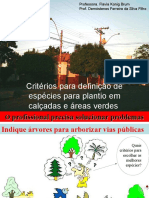 Seleção de Espécies para Arborização Urbana