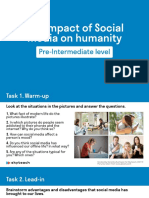 The-Impact-Of-Social-Media-On-Humanity Worksheet Pre