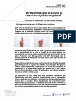 27.11.21 Ofrece DIF Municipal Curso de Lengua de Señas Mexicana Al Público en General